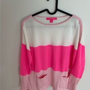 Pink and White Striped Sweater